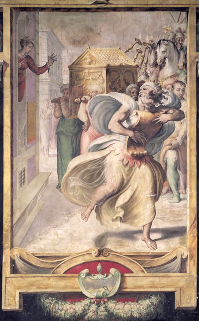 La figlia di Saul, Michal, guarda Davide danzare davanti all